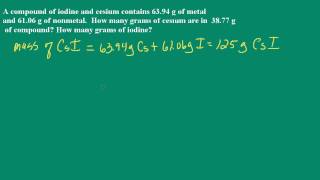 Using Mass Ratios to Solve Chemistry Problems [upl. by Navanod618]