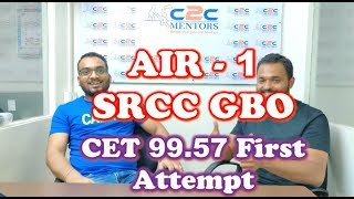 SRCC GBO AIR 1  CET 9957 in First Attempt TwT Vedant [upl. by Higbee11]