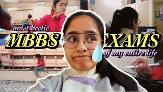 most hectic MBBS EXAMS till date 6 days 6 exams 3 full subjects🥲 [upl. by Engamrahc]