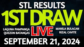 Stl Result Today 1st draw September 21 2024 STL Batangas Live [upl. by Julia]