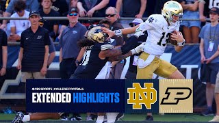 No 18 Notre Dame at Purdue Extended Highlights  Big Ten on CBS [upl. by Vento701]