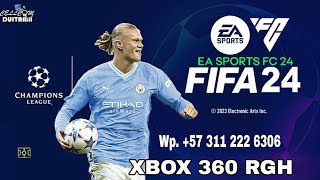 Fifa FC 24 XBOX 360 RGH CON Champions League 2024 y Balon  Fichajes 2024 [upl. by Ataeb]