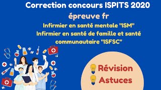 révisioncorrection concours daccès aux ISPITS épreuve français 2020➡️ ISM et ISFSC [upl. by Leandra42]