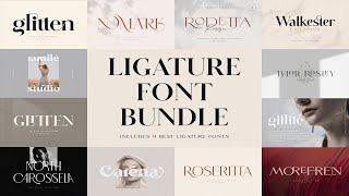 Ligature Font BUNDLE Font Free Download [upl. by Lunna]