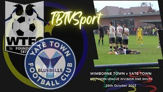 HIGHLIGHTS Wimborne Town v Yate Town Southern League Div 1 South nonleague footballhighlights [upl. by Arahsak]