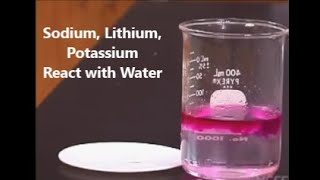 Lithium Sodium Potassium react with water [upl. by Ramsden]