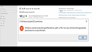 How To Fix Windows Cannot Access The Specified Device Error Resolving Network Adapter Issues [upl. by Geraldina669]