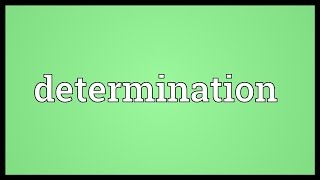 Determination Meaning [upl. by Vale]