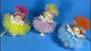 TUTORIAL BAMBOLINE LUMINOSE CON TULLE [upl. by Niamjneb979]