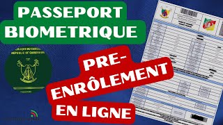 Comment faire le PREENRÔLEMENT en ligne de votre passeport biométrique [upl. by Ahsekat420]