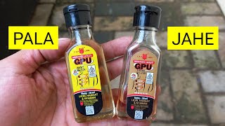 Review Minyak Urut GPU Caplang Aroma Pala vs Jahe Liniment Oil [upl. by Kahler]