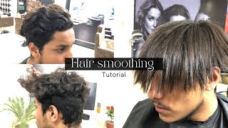 How to Smoothing on hair  hair Smoothing treatment  hair Straightening [upl. by Ahtebbat]