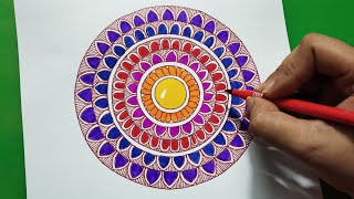 Colourful Mandala Art shorts  LA craftsvilla [upl. by Keung]