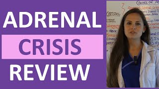 Adrenal Crisis Nursing  Addisonian Addison Crisis Endocrine NCLEX Review [upl. by Glynas480]