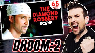 The Diamond Robbery Scene  Dhoom2  Hrithik Roshan Abhishek Bachchan Uday Chopra REACTION [upl. by Eusassilem395]