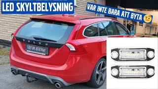 Byta LED skyltbelysning på Volvo V60 [upl. by Iverson]