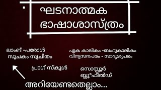 structuralism  ഘടനാവാദം ഘടനാത്മക ഭാഷാശാസ്ത്രം linguistics ഭാഷാശാസ്ത്രം [upl. by Aicak]