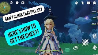 How To Get Chest on a Pillar You Cant Climb  Genshin Impact [upl. by Kiraa]