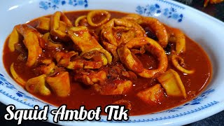 Goan Squid Ambot Tik  Ambot Tik recipe  Goan Seafood recipe  Goan red curry recipe [upl. by Enalb]