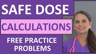 Safe Dose Dosage Range Pediatric Calculations Nursing Drug Math Video 7 [upl. by Chilt472]