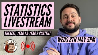 Statistics Livestream Bicen Maths Weds 8th May 5pm6pm [upl. by Velma]