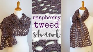 How To Crochet the Raspberry Tweed Shawl [upl. by Hakceber284]