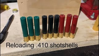 Saving money Reloading 410 shotshells by hand Is it worth it Time will tell… [upl. by Wilser]