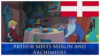 The Sword in the Stone 1963  Arthur meets Merlin and Archimedes  Danish Dansk [upl. by Sorilda]