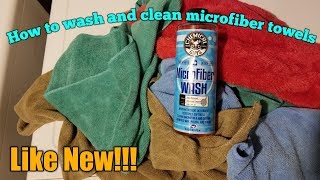 How to wash and clean microfiber towels using chemical guys auto detailing microfiber towels [upl. by Dollar980]