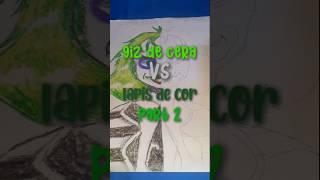 💚GIZ DE CERA vs LÁPIS DE CORbittlejuicenflopa desenhoo art [upl. by Enrobso]