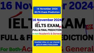 16 NOVEMBER 2024 IELTS EXAM PREDICTION  IDP amp BC ielts2024 ieltsexam ielts [upl. by Lanctot]