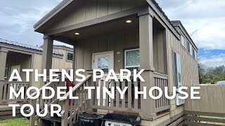 Athens Park Model Tiny House Tour at Casini Ranch Campground in Sonoma [upl. by Annazus]