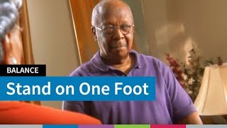 Stand on One Foot Balance Exercise for Older Adults [upl. by Lief]