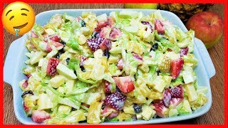 como HACER ensalada AGRIDULCE de piña y col  como PREPARAR ensalada de REPOLLO y piña [upl. by Shandy]