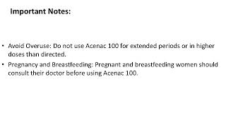 Acenac 100 Uses and Information [upl. by Aihsekan]