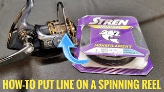 NO MORE TANGLED LINE  HowTo Put Line on a Spinning Reel [upl. by Arednaxela626]