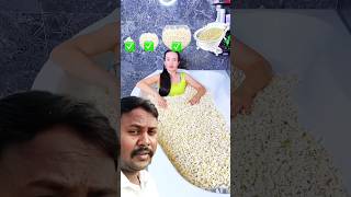 From small to really giant pop corn 🌽 funny food shorts patty [upl. by Ciapas]