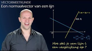 Wat is een normaalvector van een lijn  Vectormeetkunde vwo B  WiskundeAcademie [upl. by Kampmann]