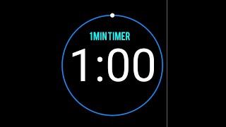 1 Minute 60 Seconds Countdown Timer with clock ticking sound and Finish Bell [upl. by Lunette]