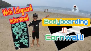 Bodyboarding in Cornwall And I interview a Lifeguard [upl. by Ahsaele]