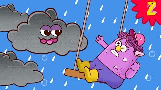 Rain Rain Go away song with monsters l Nursery rhymes for kids amp Educational video l ZooZooSong [upl. by Obola]