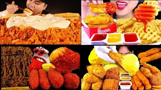 Asmr mukbang fast food mukbang complition 🍟 nuggets Burger [upl. by Eusadnilem]