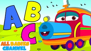 All Babies Channel  ABC Train Song  Nursery Rhymes amp Kids Songs [upl. by Turpin]