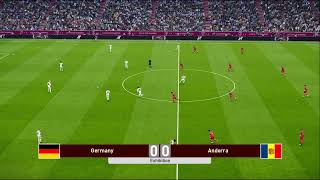 Germany U19 vs Andorra U19 • Highlights • EUROPE Euro U19  Simulation Gameplay PES 2021 [upl. by Donall]