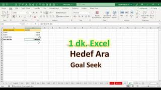 Excel 1 Dakika  Hedef Ara [upl. by Darleen853]