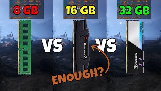 How much RAM do you need for gaming 8GB vs 16GB vs 32GB Analysis [upl. by Elmajian]