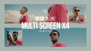 Multi Screen Animations X4 After Effects  Premiere Pro MOGRTs [upl. by Roque]