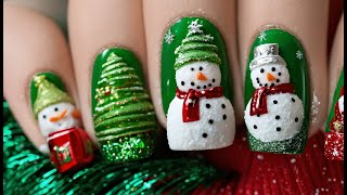 WINTER Nail ART designBest christmas nail art compilation [upl. by Phoebe996]