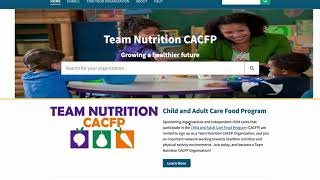 Team Nutrition CACFP Organizations Updates Submission [upl. by Constantia]