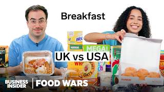 US vs UK Breakfast Foods  Food Wars  Insider Food [upl. by Alisa]